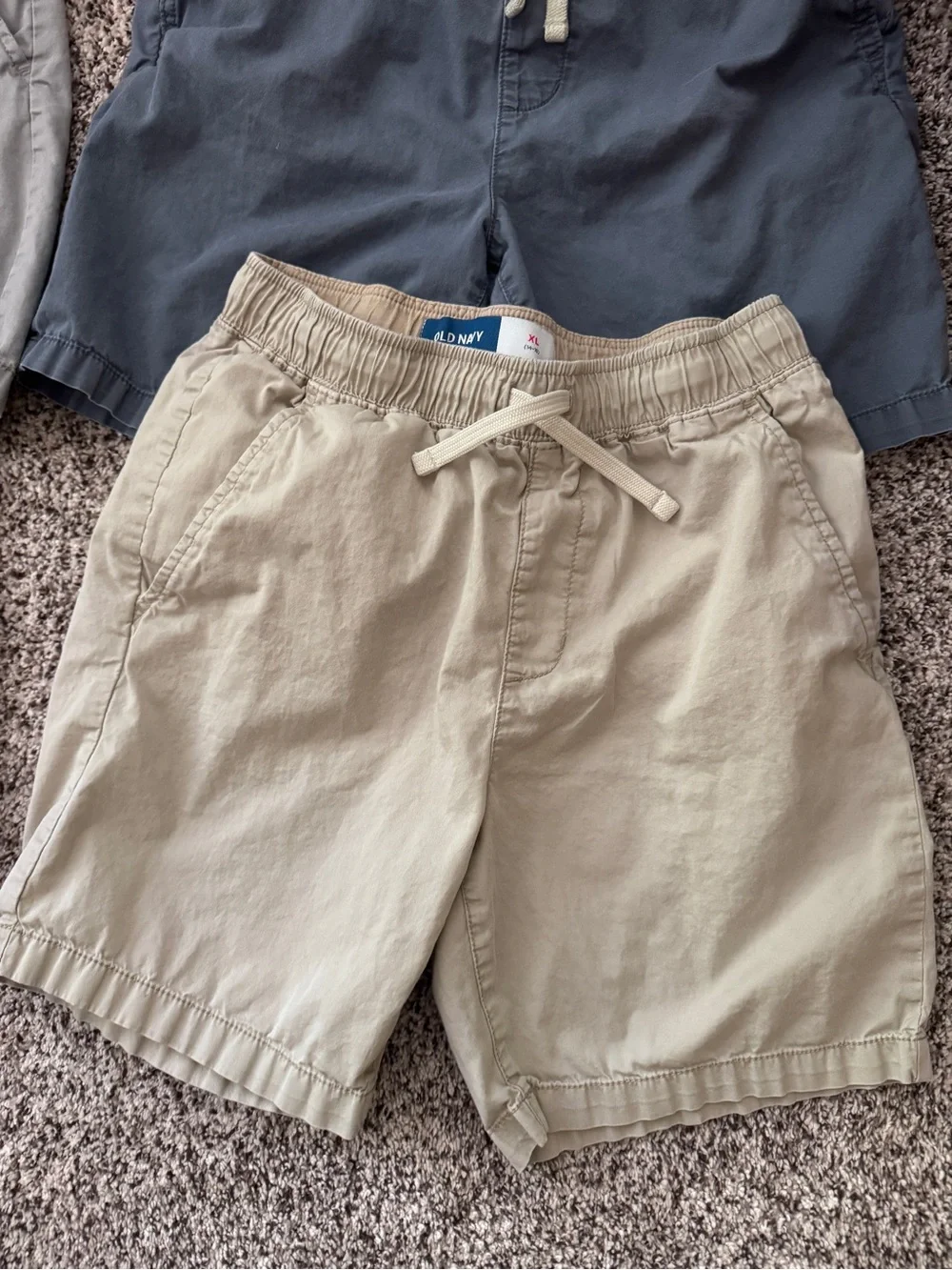 Old Navy Boys XLarge Pull-On Shorts — Pink, khaki, Tan, Blue, Gray, Burgundy